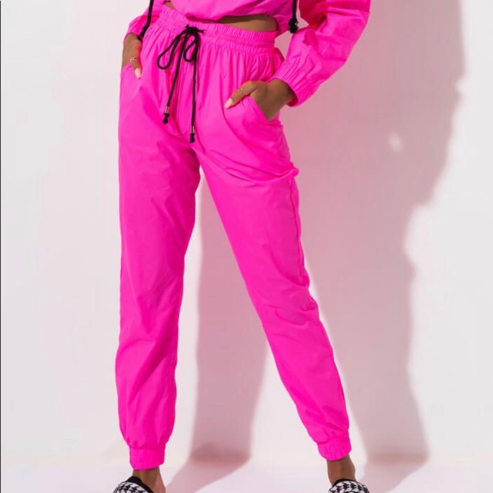 NWT Neon Pink Joggers AKIRA